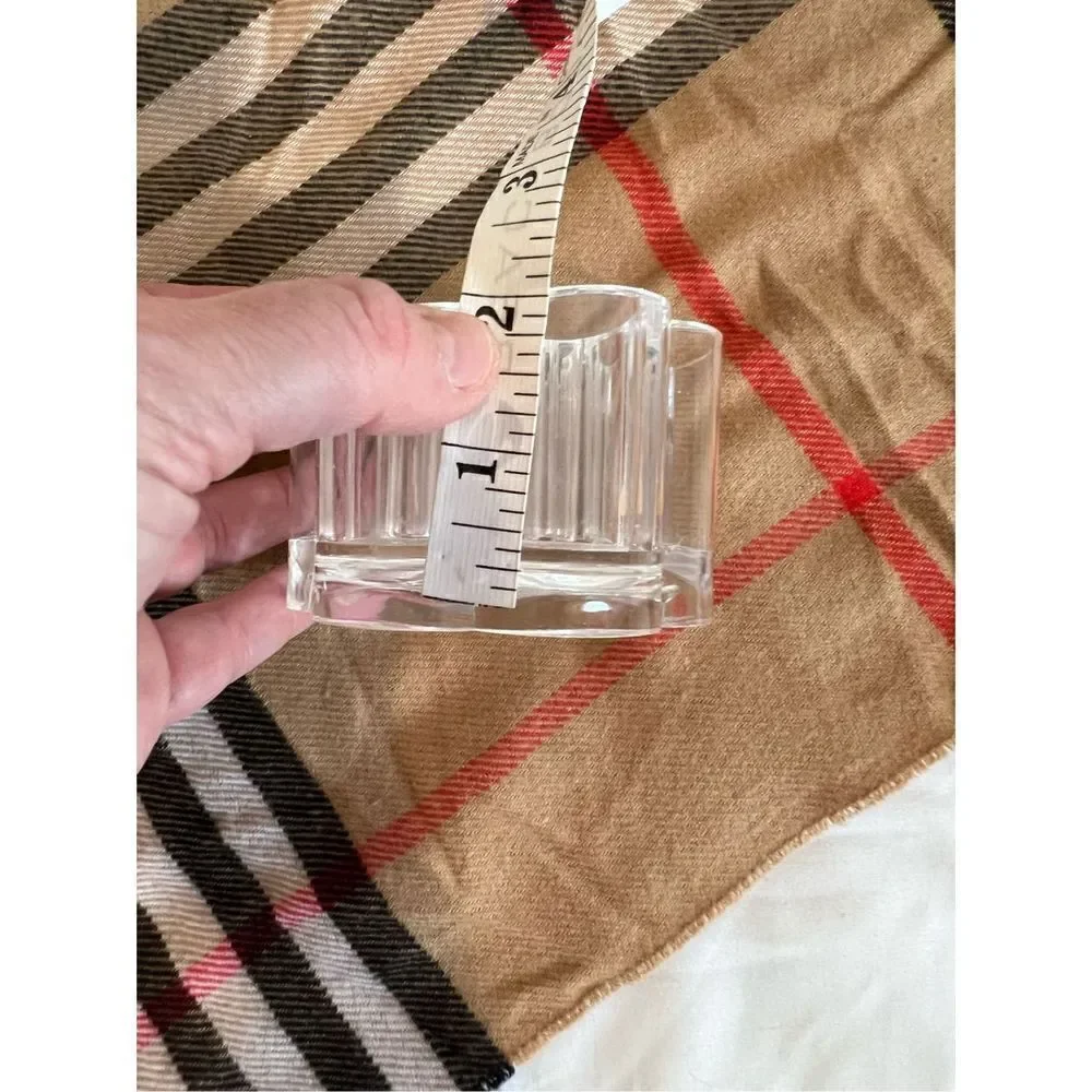 Clear acrylic makeup brush holder